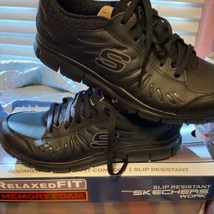 Slip-Resistant Sketchers Work Shoes